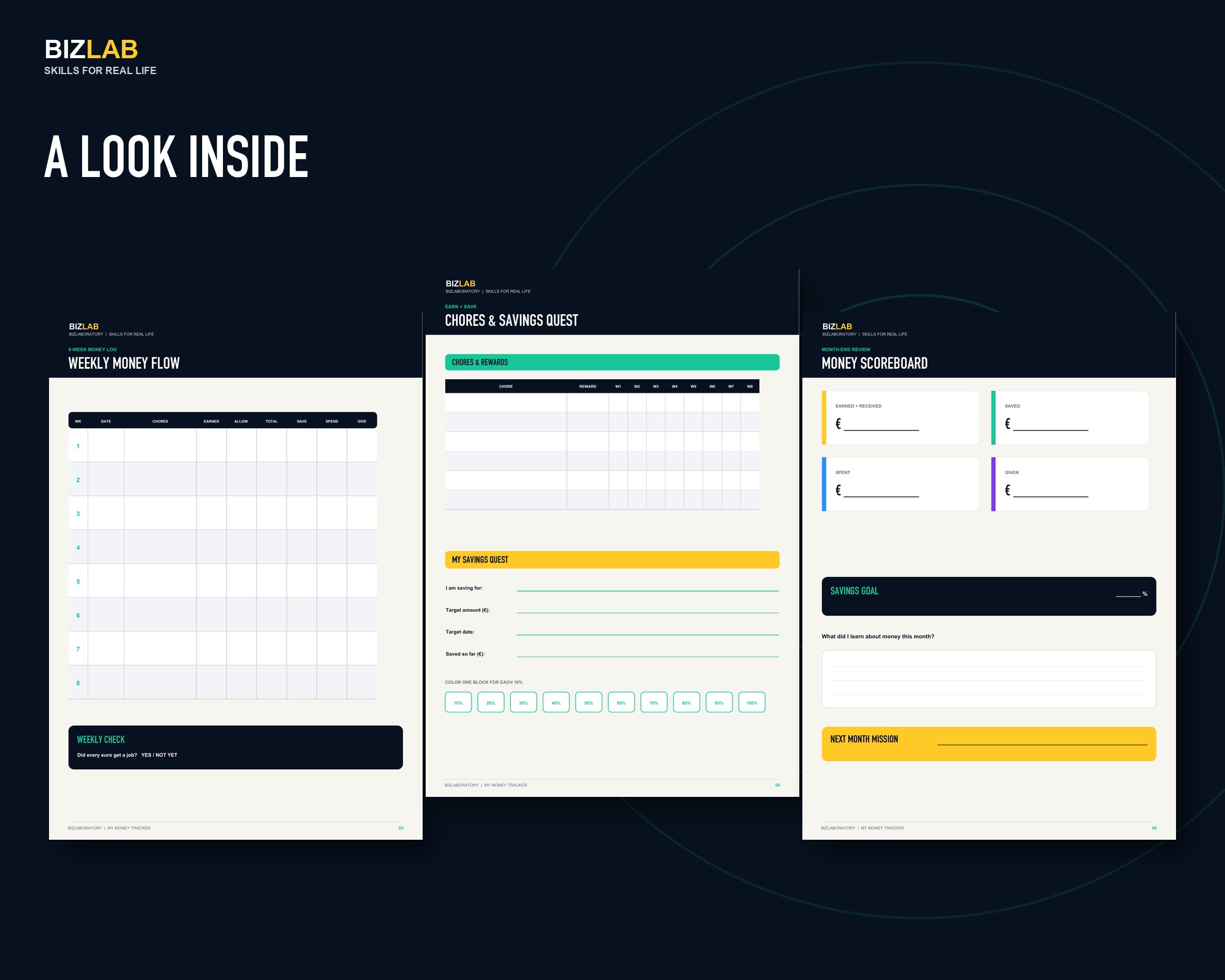 Teen Money Tracker Workbook — preview 2