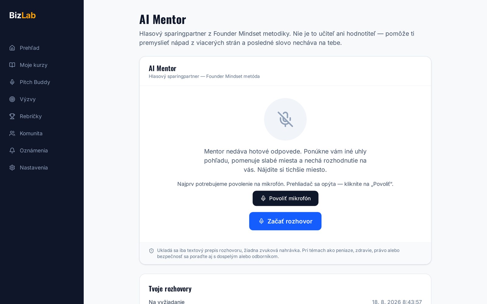 AI Mentor — ukážka z online kurzu BizLaboratory