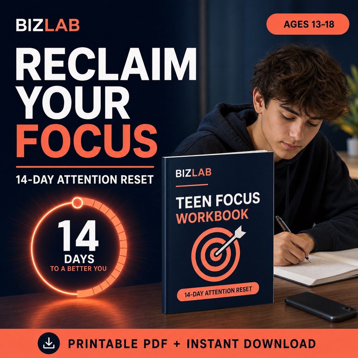 Teen Focus Workbook — BizLaboratory digital workbook cover